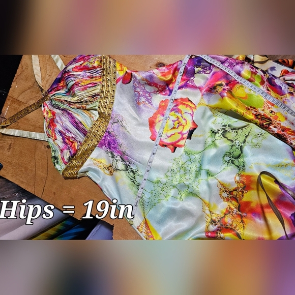 Source Unknown Colorful Floral Halter Maxi Dress - Picture 7 of 13